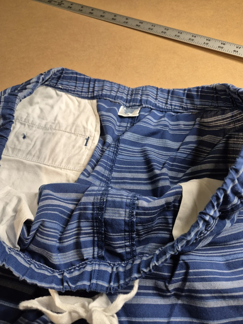 Southern Tide Blue Striped Flat Front Shorts 3712/6